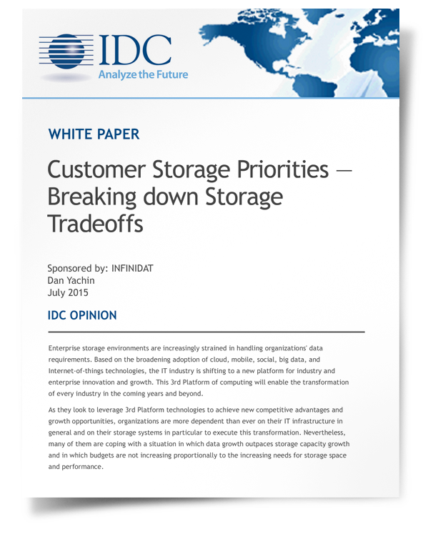 IDC WP Storage Priorities Tradeoffs
